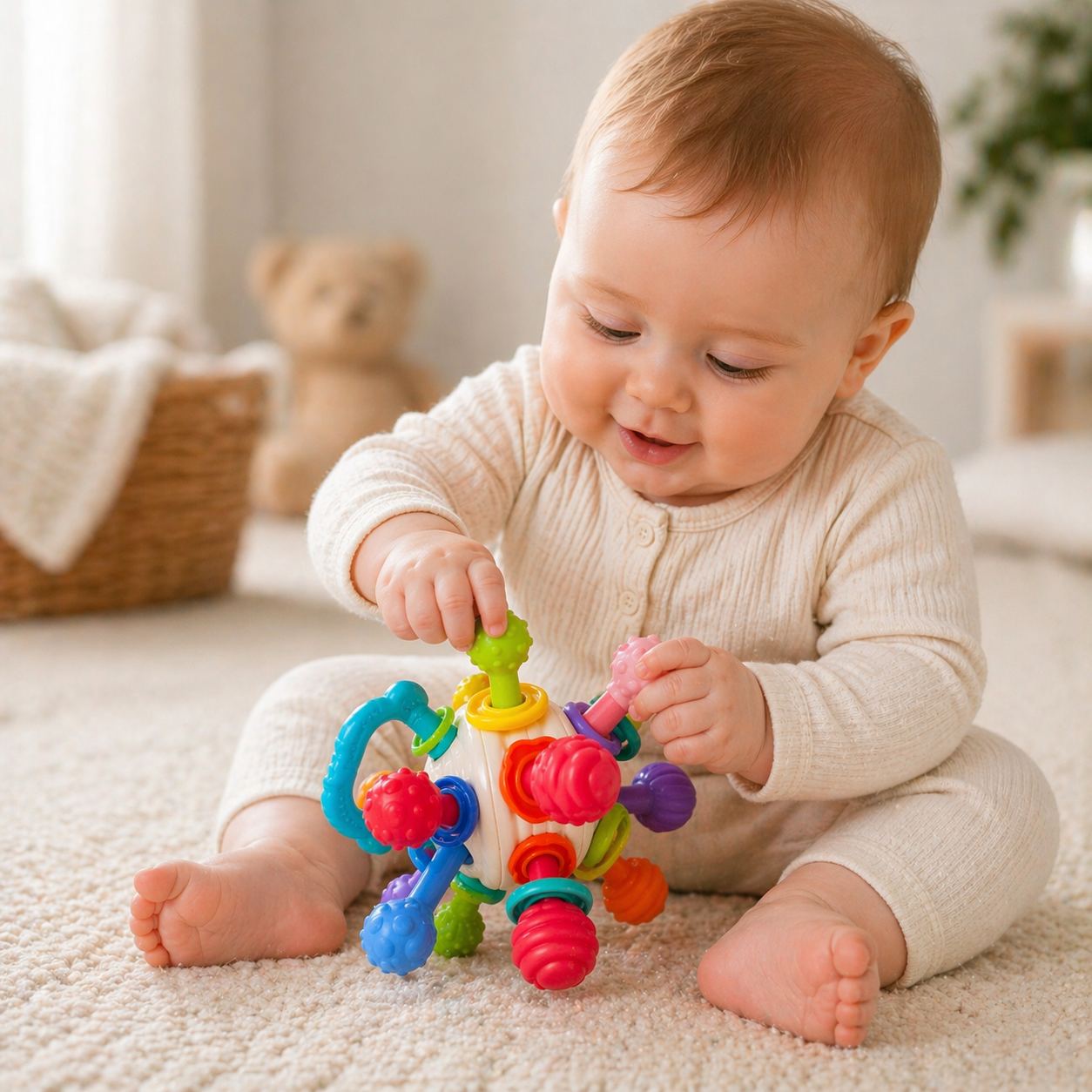 Baby Montessori™ - Sonaglio Sensoriale per Neonati (0+ Mesi)