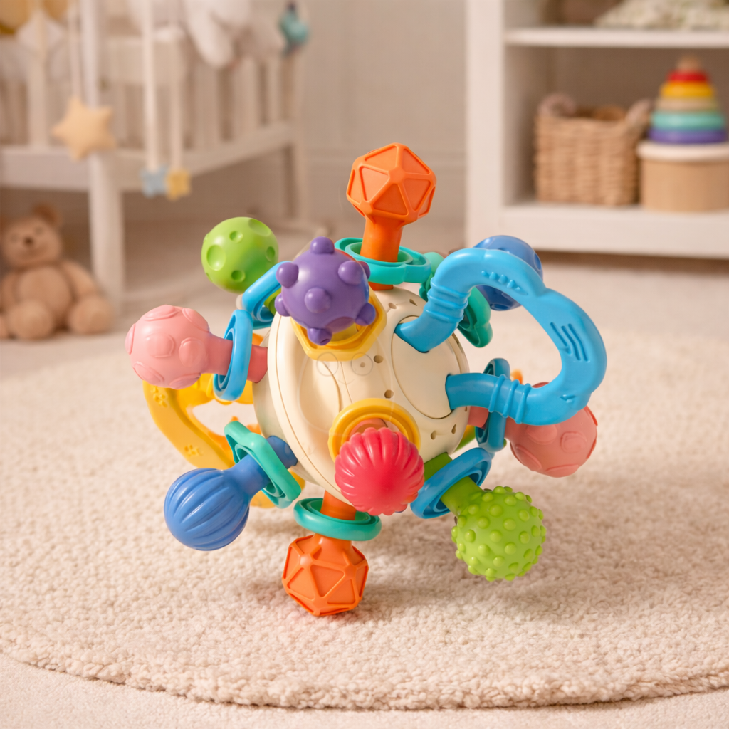 Baby Montessori™ - Sonaglio Sensoriale in Silicone per Neonati