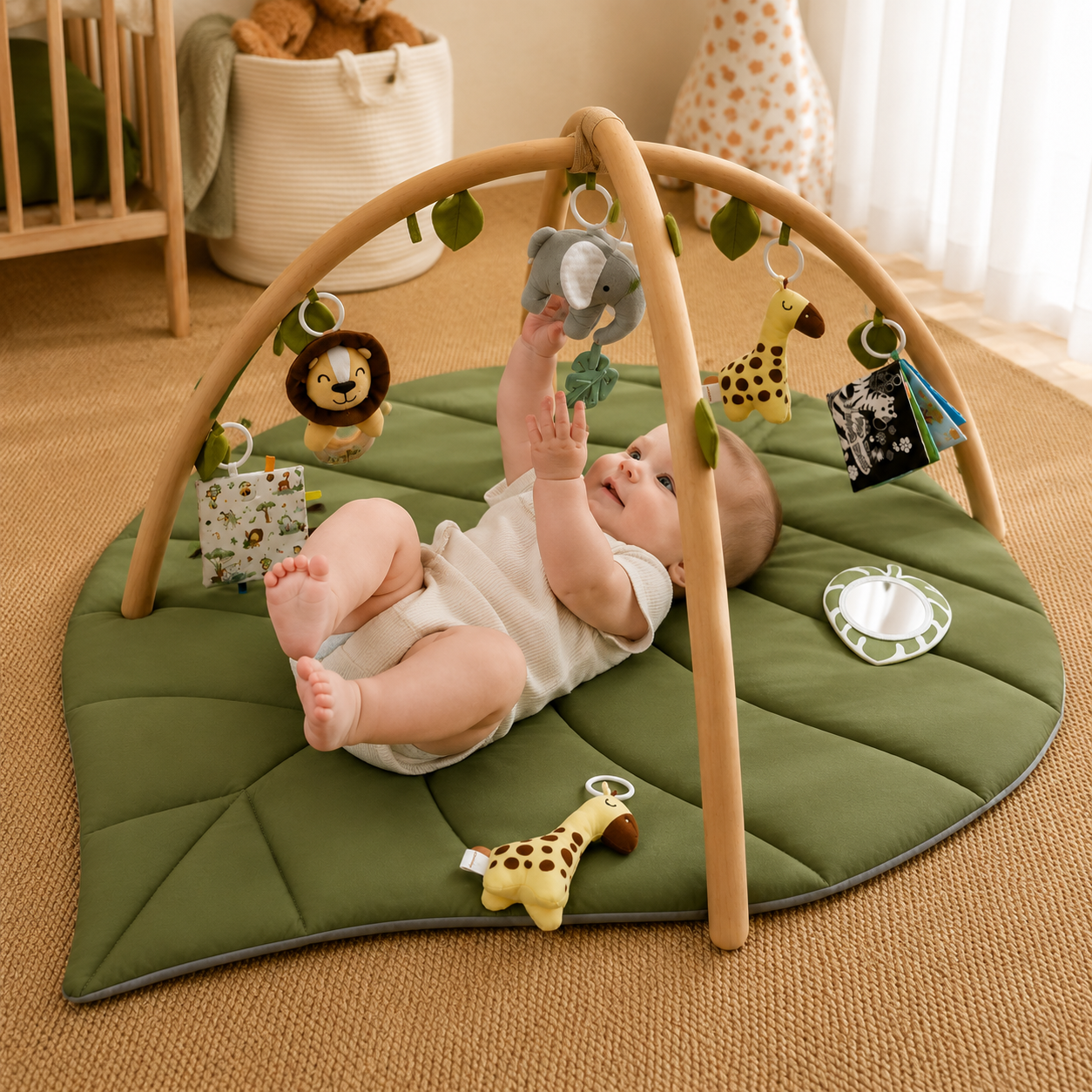 Baby Montessori™ - Tappeto tattile Safari (0+ Mesi)