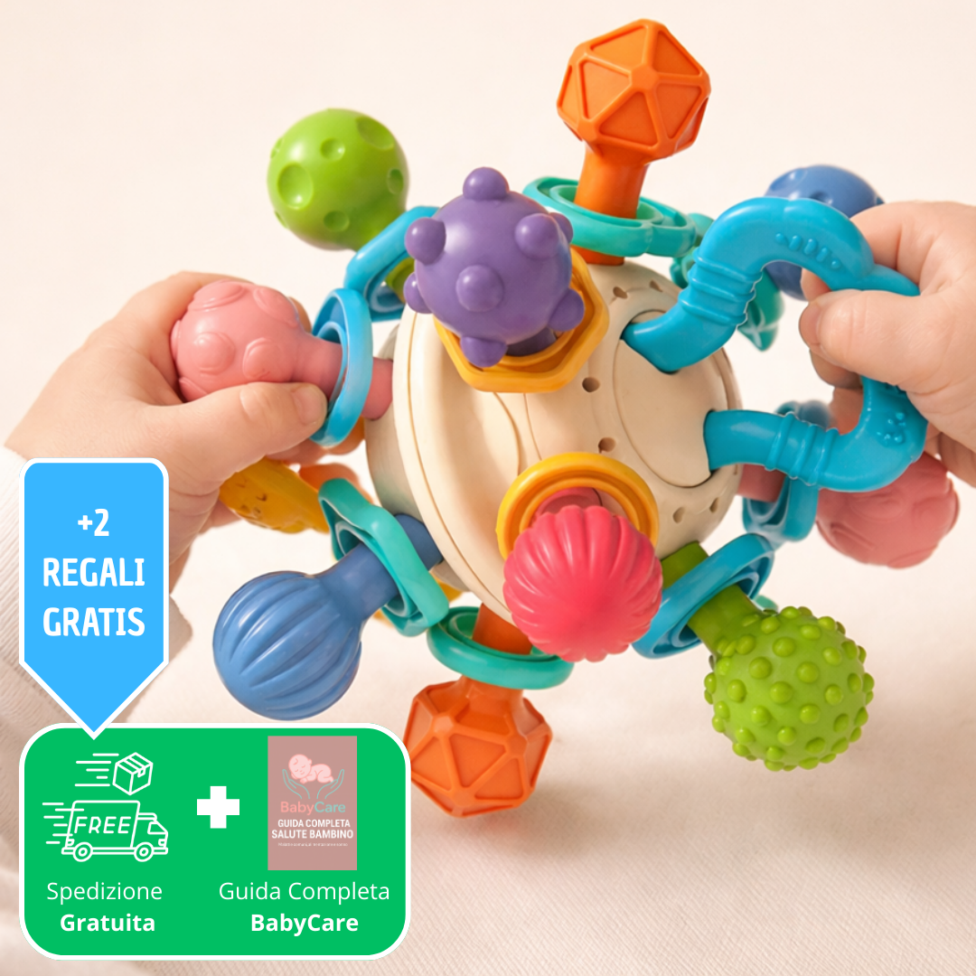 Baby Montessori™ - Sonaglio Sensoriale in Silicone per Neonati